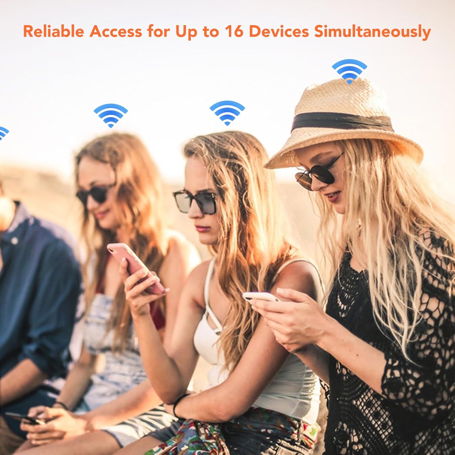 5G WiFi6 Mobile Hotspot, 5G Router with Sim Card Slot, International Coverage Modem, Portable Internet Devices for Travel, Support 16 Users, 6100mAh Battery