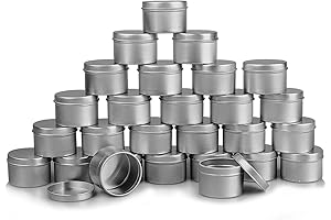 DINGPAI 2 oz Tins - Ideal for Candle Making, Party Favors, Spices & Gifts