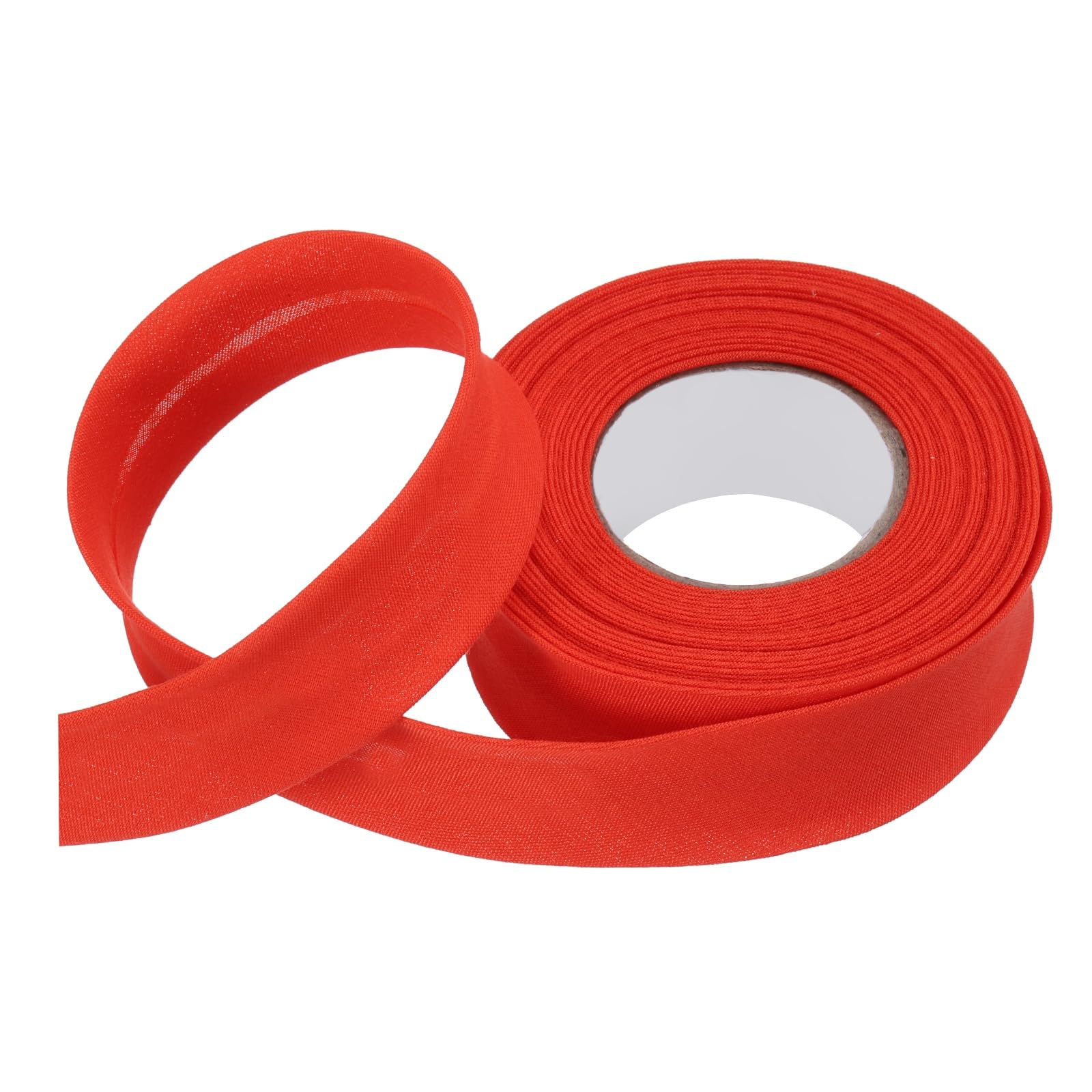 sourcing map 1 Inch Single Fold Bias Tape Polyester Continuous Bulk Bias Tape for Sewing, Seaming Quilting Hemming Binding Crafts (Red 6 Yards)