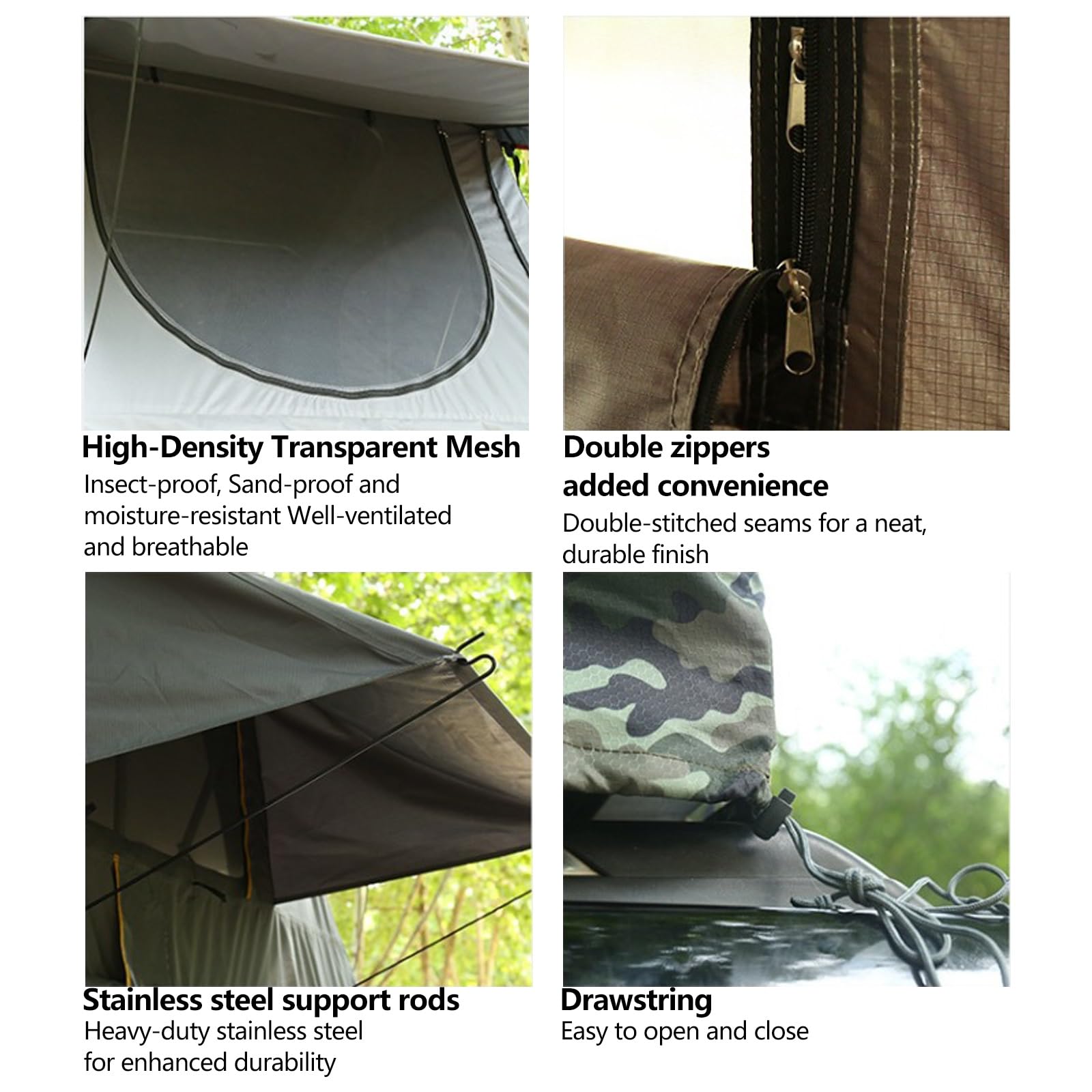 Tenda Da Tetto Soft Shell Con Scaletta Telescopica, Tenda Da Tetto Facile Da Montare, Per Campeggio In Auto, SUV E Camion, 3-5 Persone