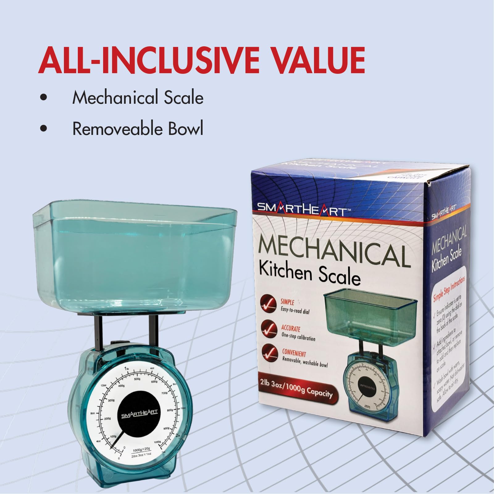 SmartHeart Kitchen Scale - Precise Measurements -6