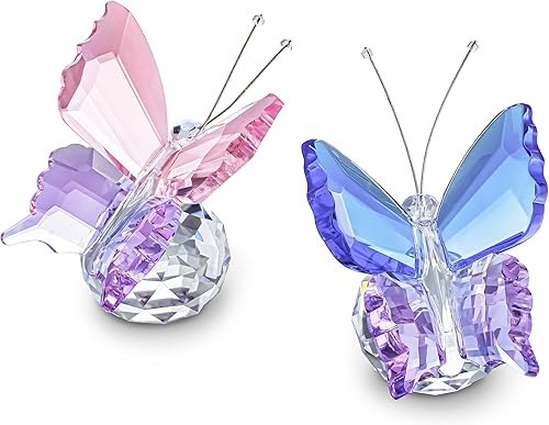 Miniatura 10 de Paquete de 4 figuras de mariposa de cristal con base de bola para decoración del hogar, boda, mariposas de cristal, figura de animales de cristal