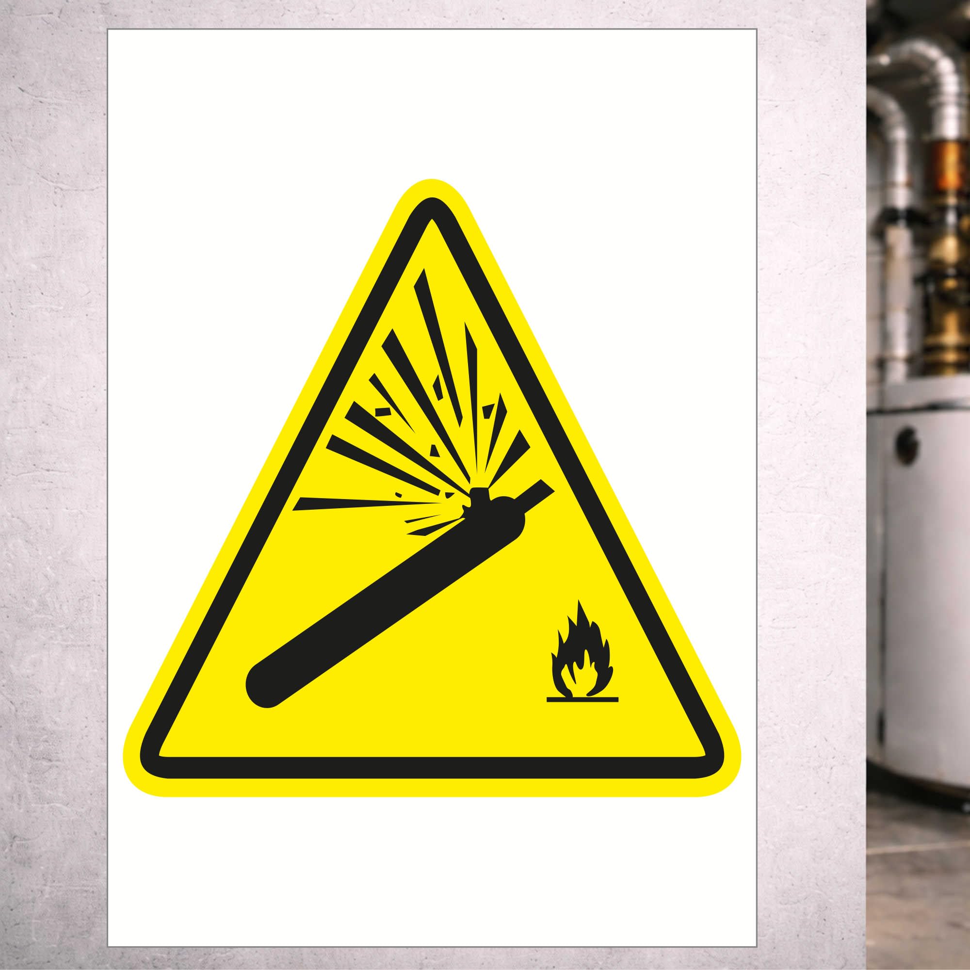 Indigos UG - Schild Explosion - 594x840 - Hinweisschild Warnschild Sicherheitsschild - Aluverbundplatte 3 mm - für Innen und Außen