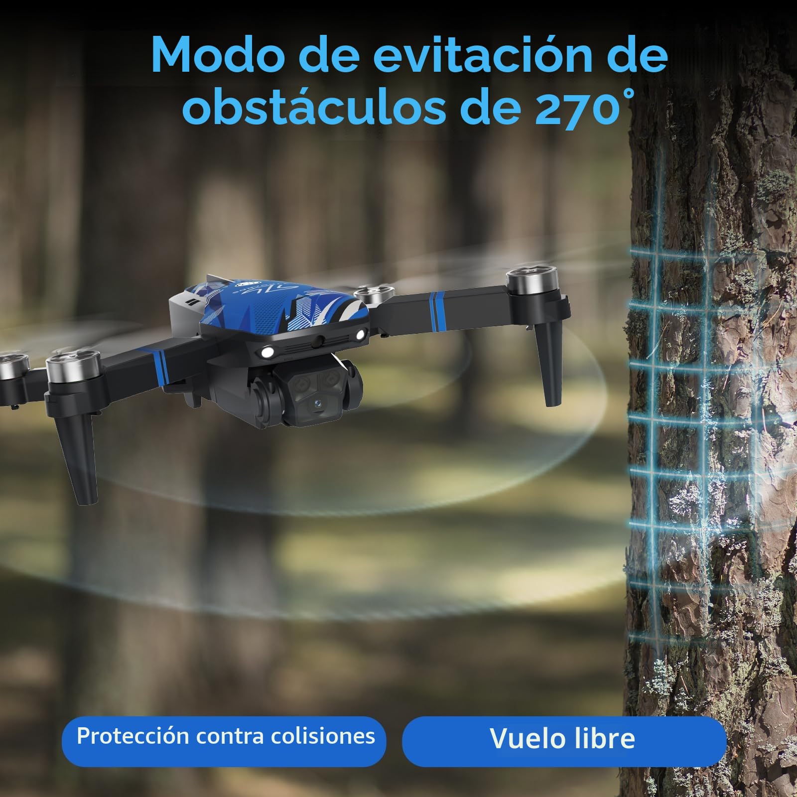 TTROARDS TT19LCD Dron con Cámara 4K, Mini Drone con 2,8 Pulgadas Pantalla LCD, Motor Sin Escobillas, Evitación Obstáculos 270°, Posicionamiento Óptico por Flujo, FPV Drone para Adultos Principiantes
