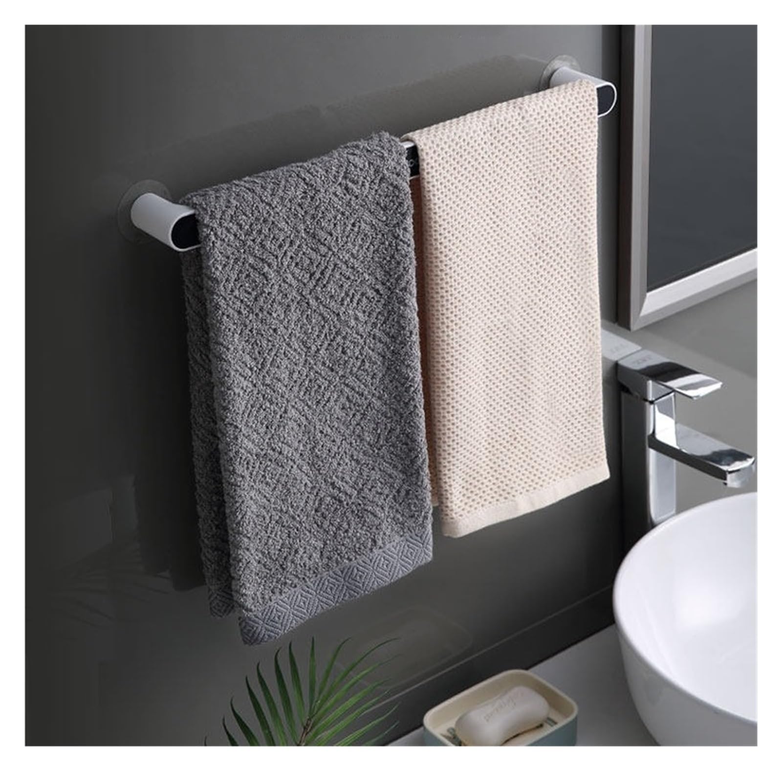 1 Pezzo Portasciugamani Da Parete Salvaspazio for Organizer Bagno, Accessori Toallero(Style 2)