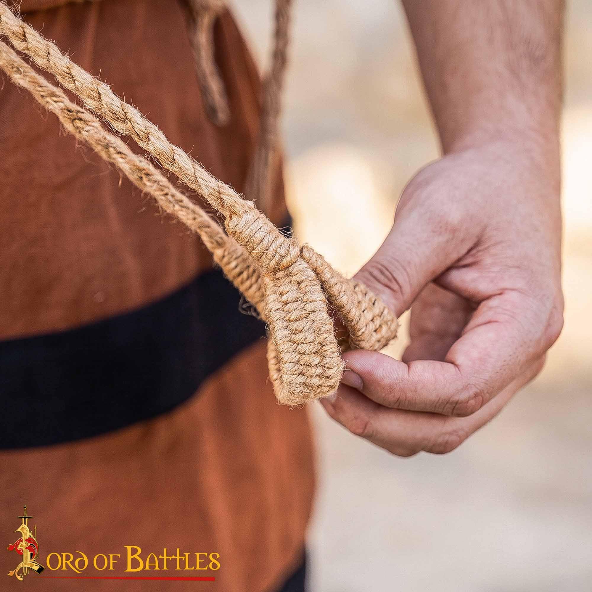 Lord of Battles Fionda baleari greca romana realizzata a mano con corde intrecciate per rievocazioni storiche