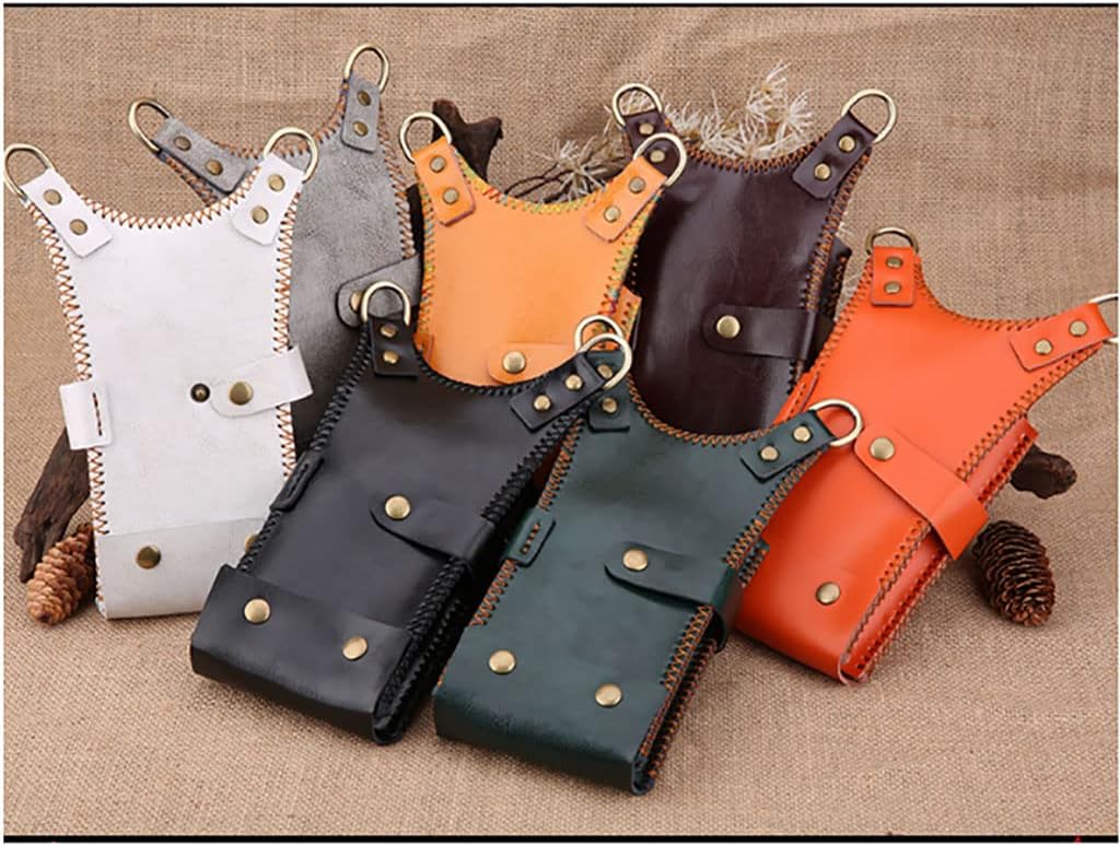 Hairdressing Barber Bag, Tools Holster, Scissor Pouch with Waist Belt for Hairstylist Salon Shears Comb Storage White