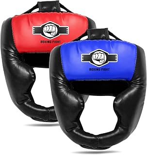 YORWHIN 2-Pack + 1-Pack Boxing Headgear: Sparring Safety Head Guard for MMA, Kickboxing, Muay Thai, Boxing - Men, Women, Kids