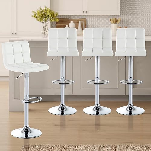 Miniatura 2 de GOTMINSI Taburetes de bar giratorios de altura ajustable, sillas de bar hidráulicas, taburetes de bar modernos sin brazos, altura de mostrador,
