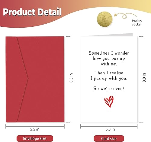 Miniatura 8 de Tarjeta de cumpleaños romántica para novio y marido, divertidas tarjetas de cumpleaños para esposa, novia, tarjeta de amor traviesa para hombres y
