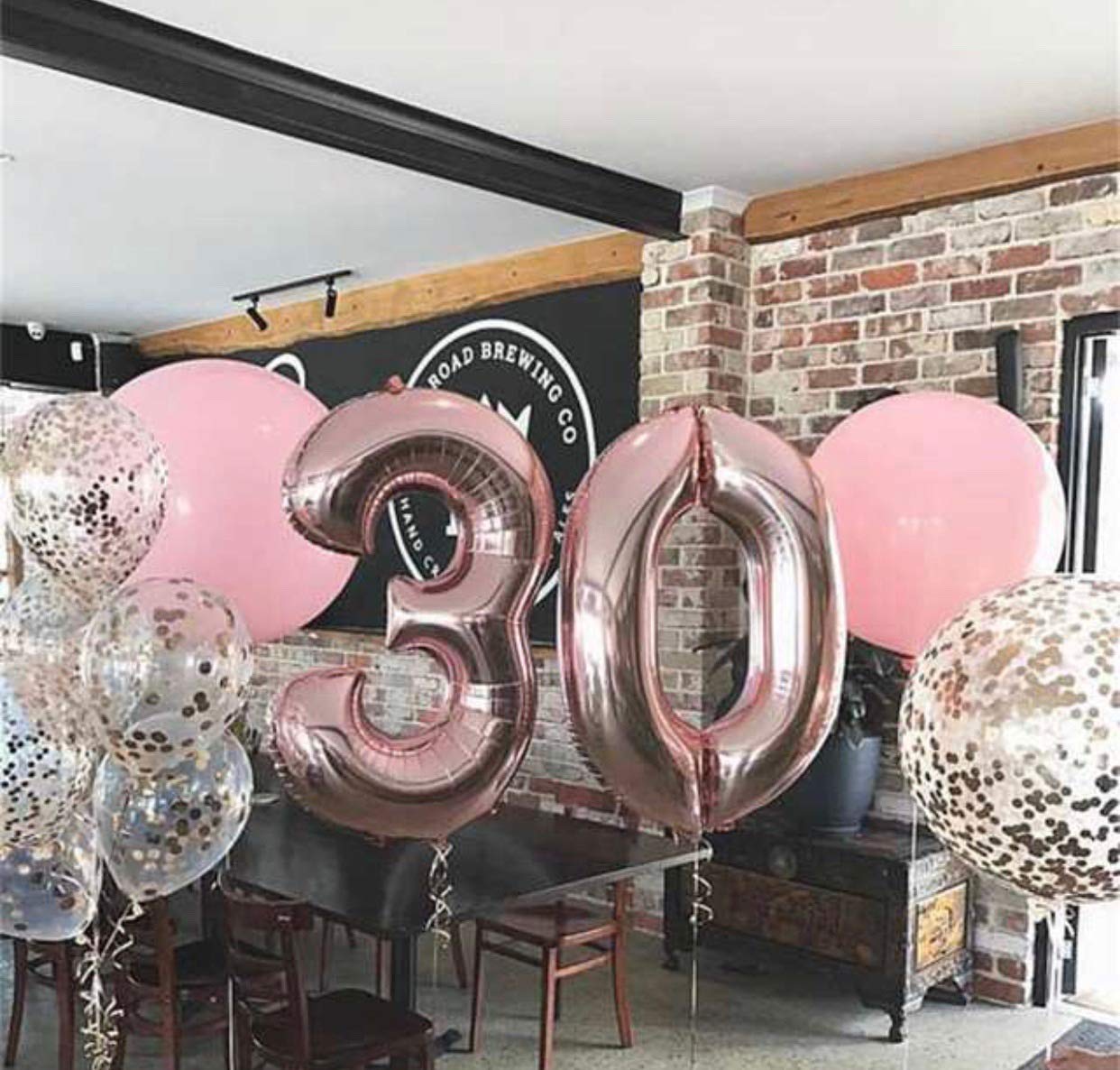 Riesenzahl Ballon '2' In Rose Gold – 80 Cm, Folienballon Mit Selbstschließventil