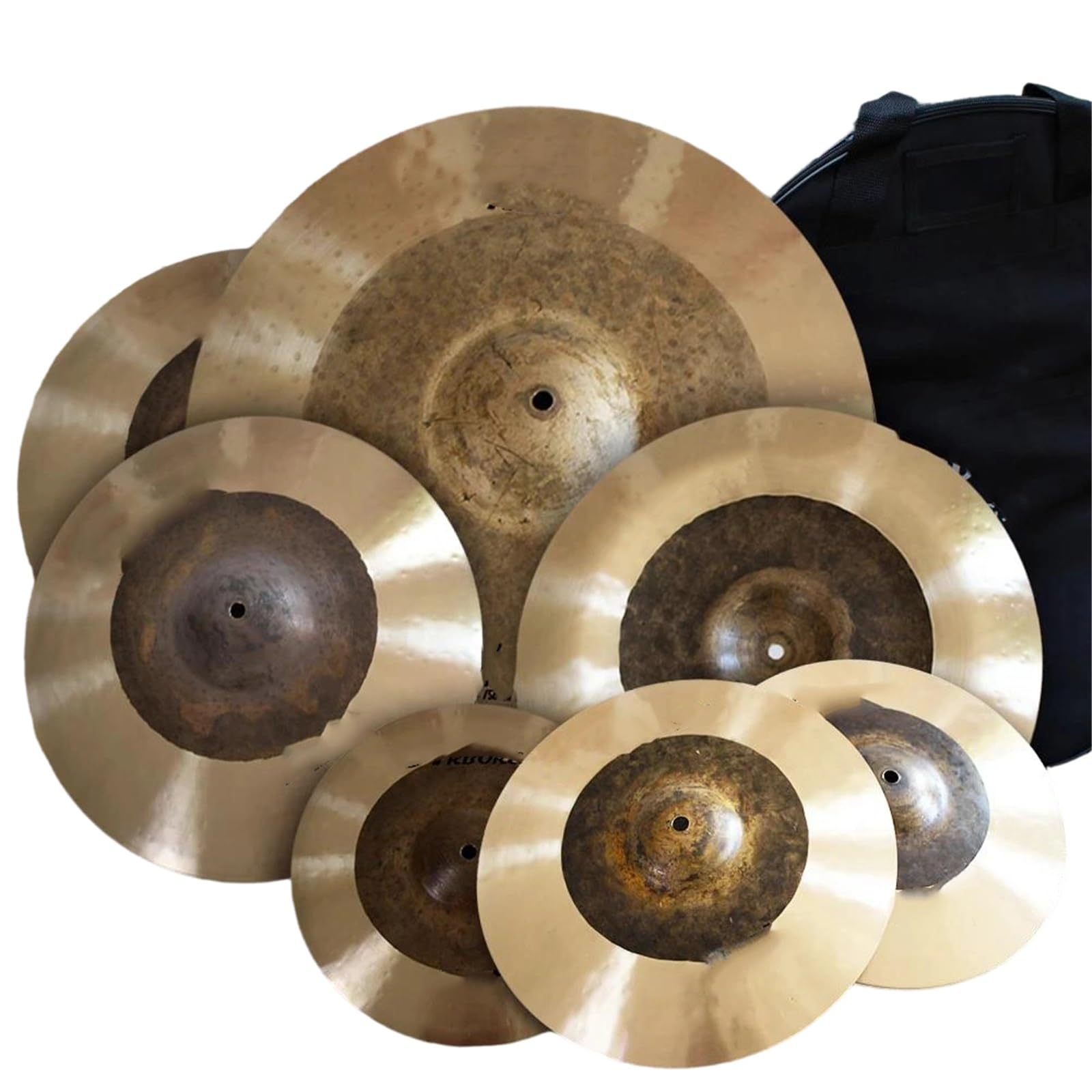 Trwałe Talerze Zestaw Talerzy 12 Splash 14 Hi Hat 16 Crash 18 Crash 17 China 20 Medium Ride Cymbal