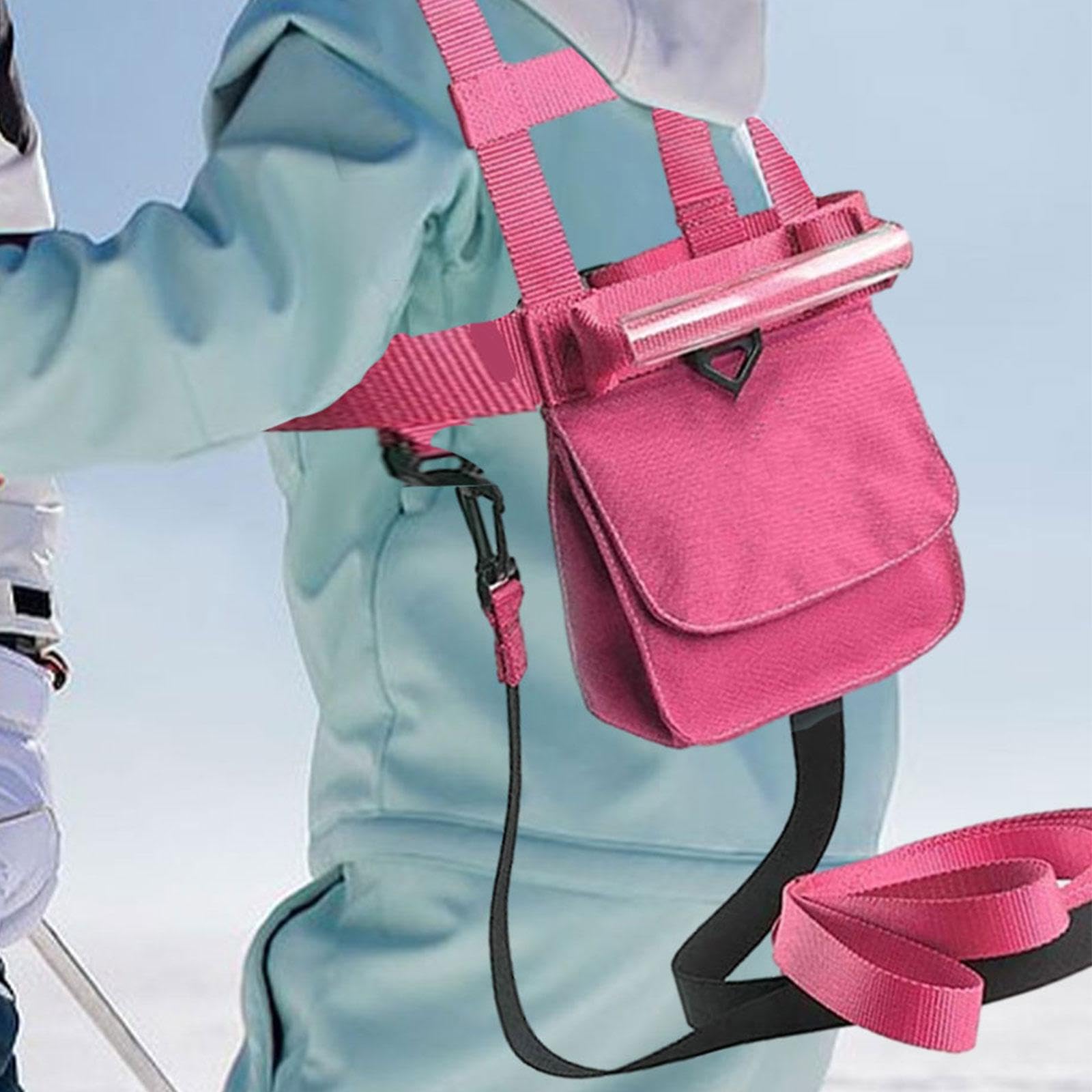 Arnés Infantil para Esquí con Correa Ajustable Mango de Cinturón Entrenador Hecho de Nailon Resistente Adecuado para Principiantes Y Entrena