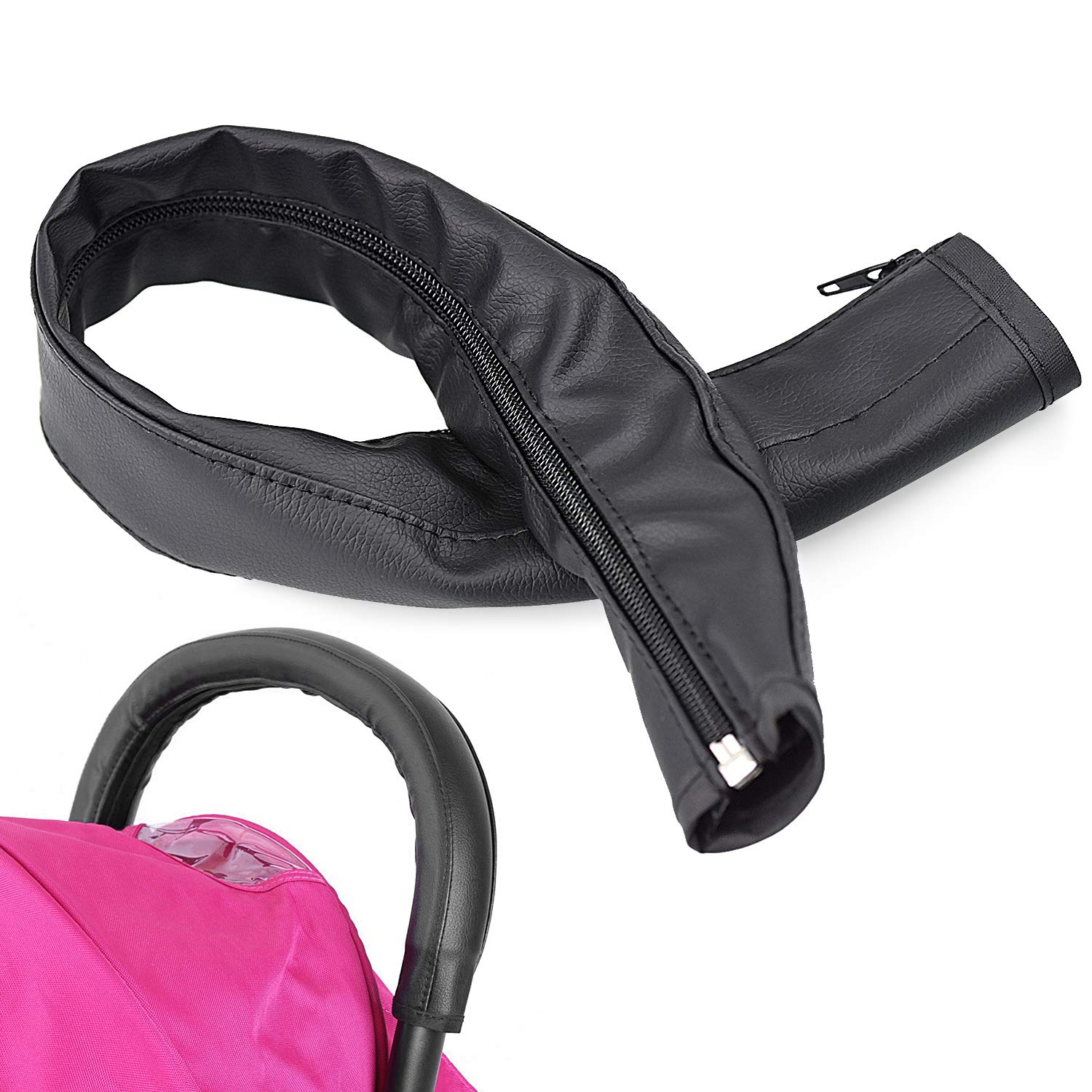 Couverture Protection pour Poignée Poussette, Bébé Poussette Poignée Barre Couverture, Couverture Protection de Guidon pour Pous
