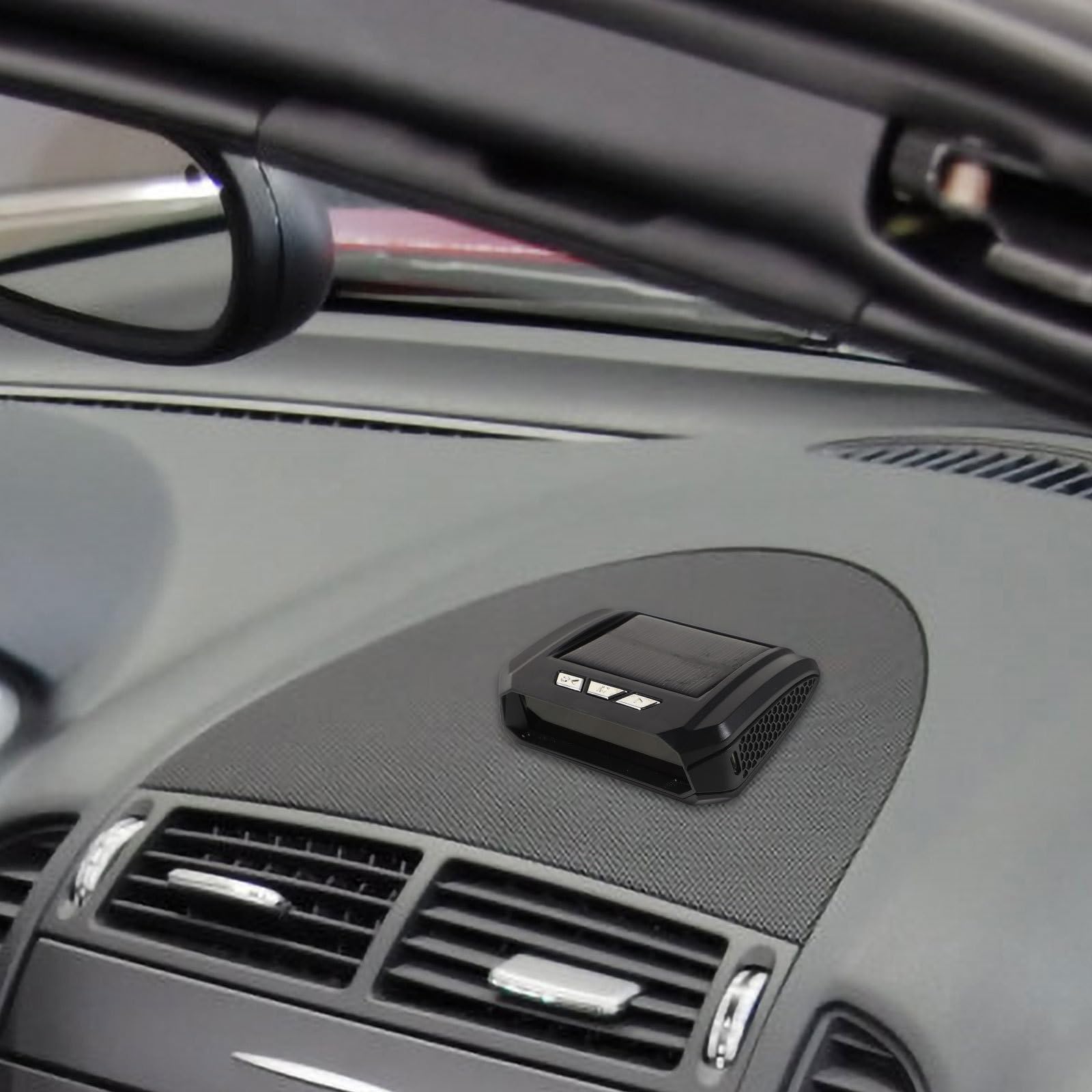 Reloj Electrónico Multifuncional para Coche con Pantalla de Temperatura y Fecha, Fácil Instalación, Material Abs, Adecuado para Salpicadero Negro