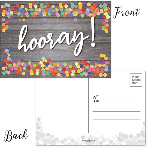 Miniatura 5 de Surtido de postales de felicitación – Hurra, Salud, Bravo, Felicidades – Postales de 4 x 6 pulgadas