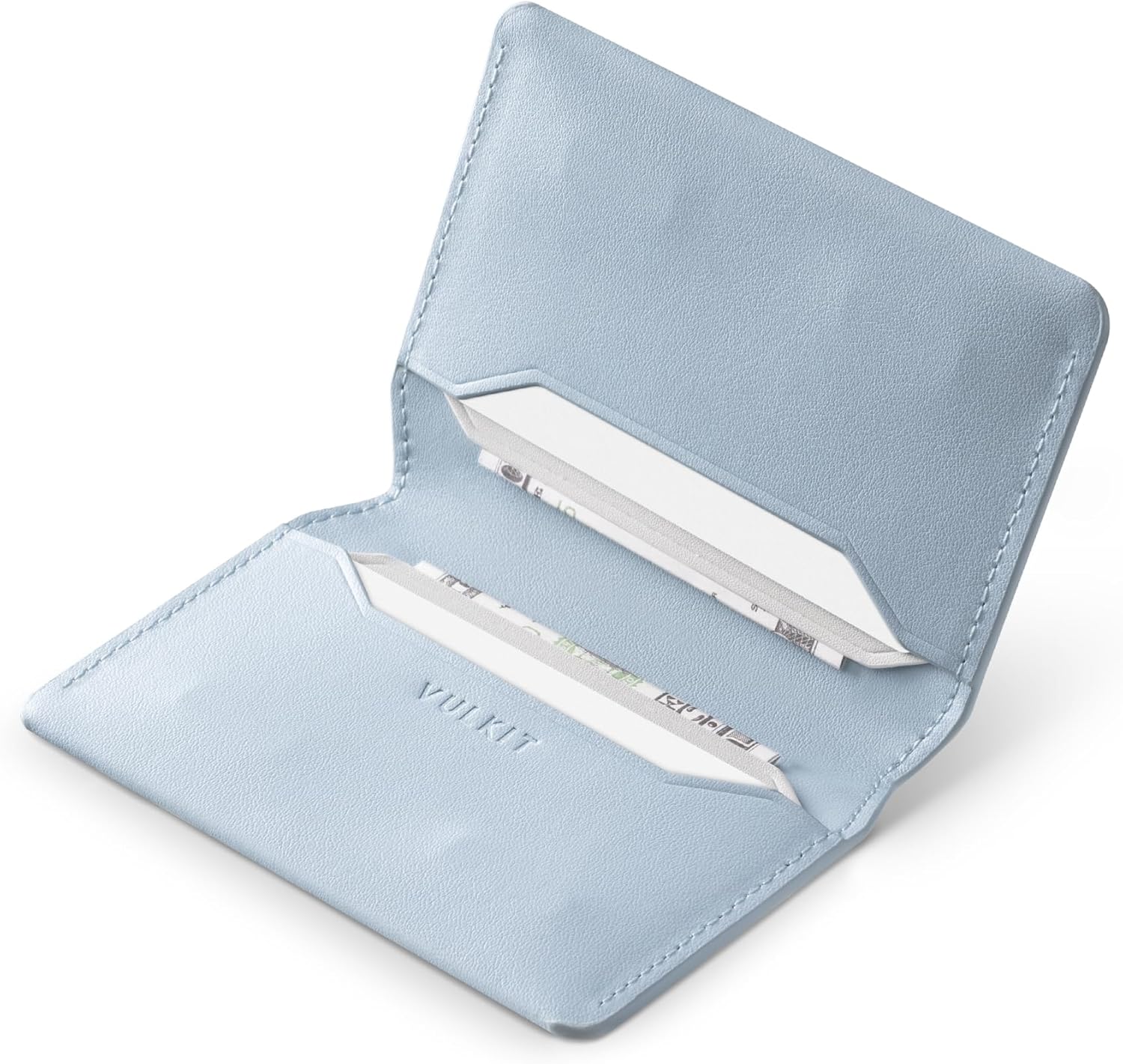 VULKIT Slim Minimalist Card Holder RFID Blocking Leather Credit Card Holder Front Pocket Wallet Magnetic Closure