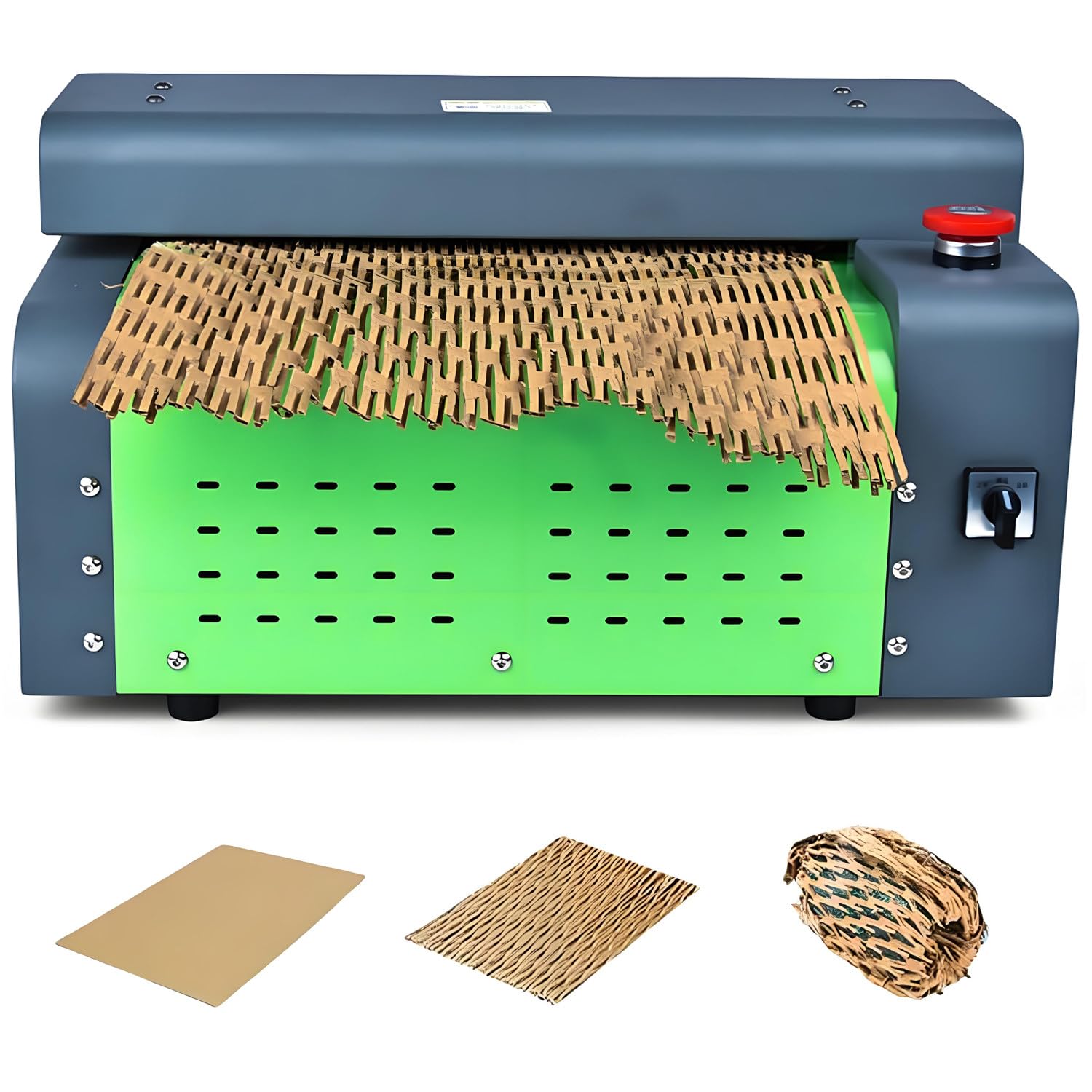 Máquina Trituradora Papel Cartón Residuos,Corte Cartón Forma Panal Papel Arrugado,Corte Papel Corrugado Kraft,Grosor Corte Máximo 6 Mm,para Empresas Comercio Electrónico