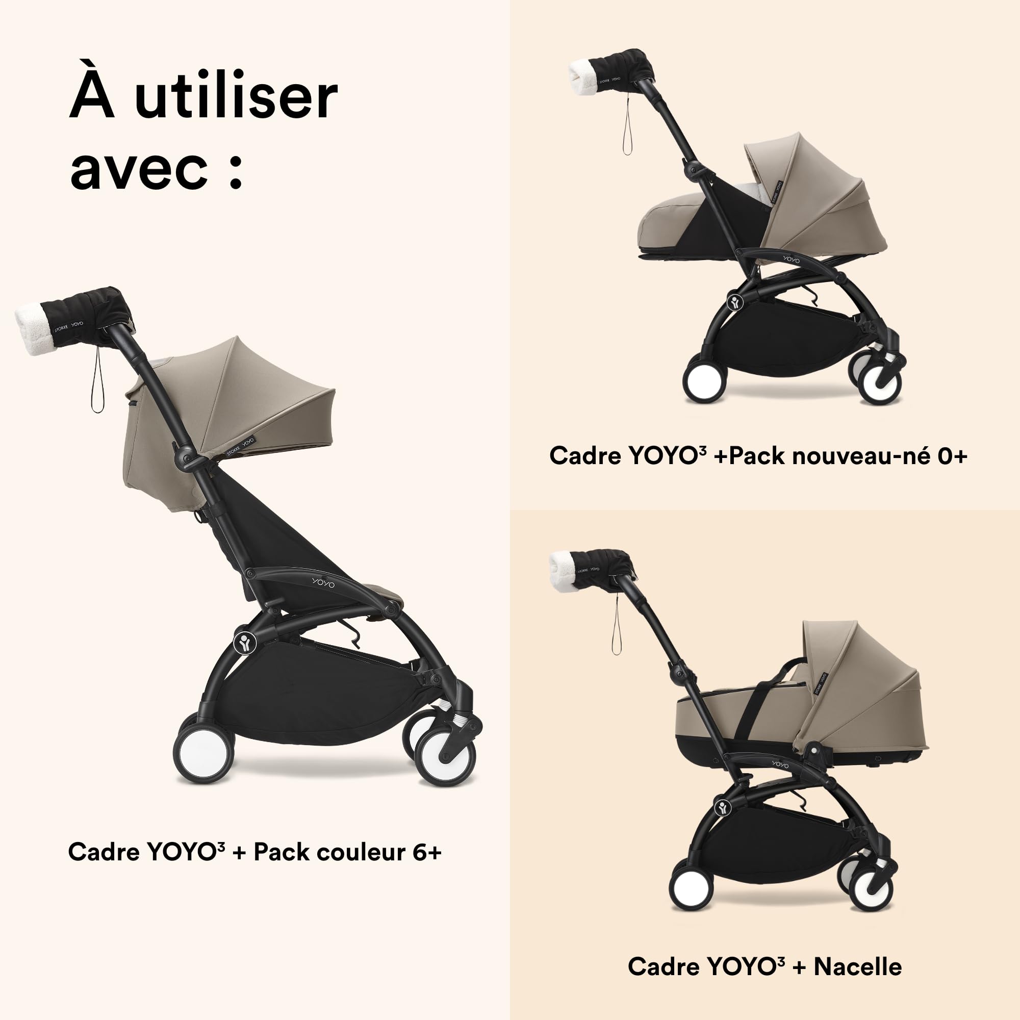 Moufles YOYO noir - Stokke