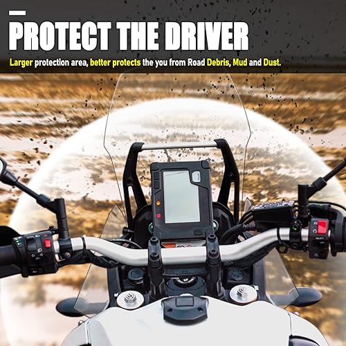 Vista 4 de Parabrisas de motocicleta parabrisas superior delantero Airvent paneles laterales carenado deflector de viento para Y-amaha Tenere 700 XTZ 700 XTZ
