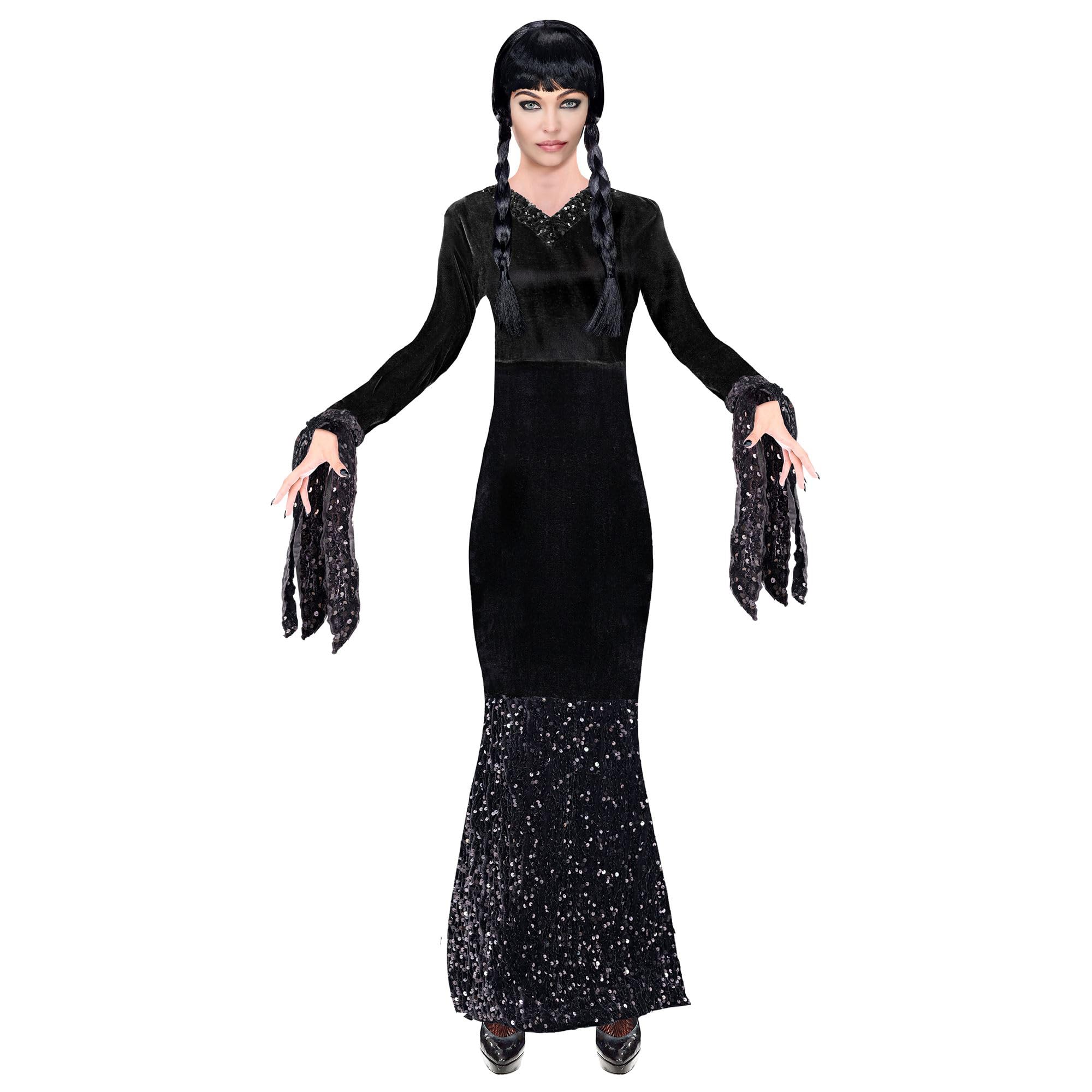 W WIDMANN MILANO Party Fashion - Kostüm Dark Girl, Gothic Kleid, Hexe, Halloween