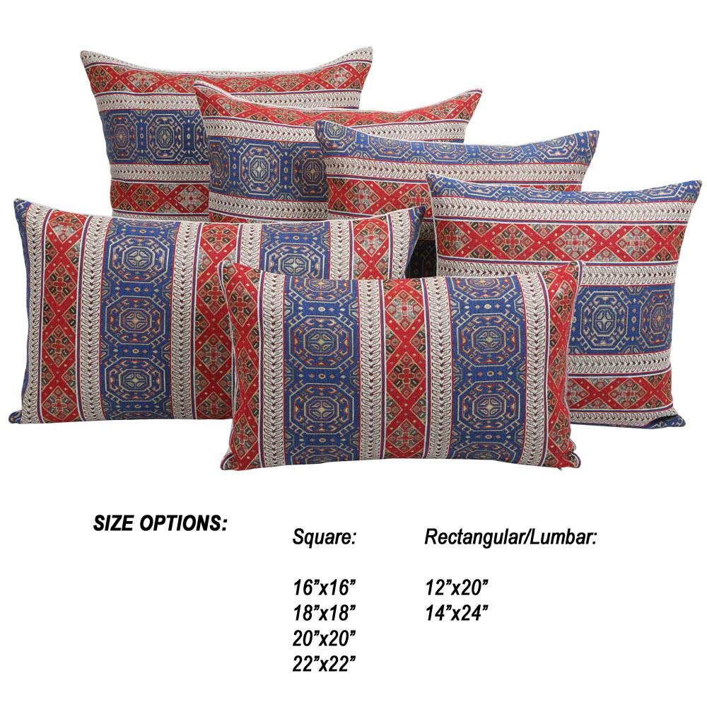 NUYECY - Juego De 2 Fundas De Almohada Bohemias, 40 X 40 Cm, Azul Claro