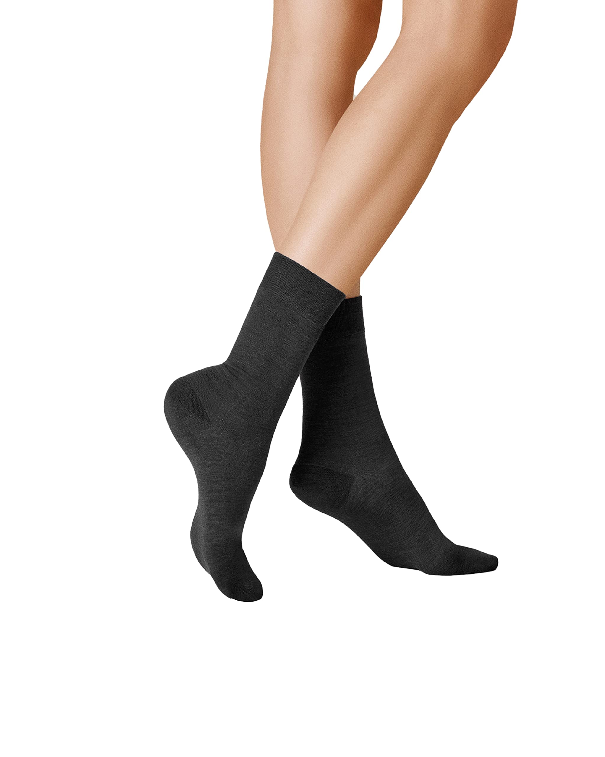 Kunert Women's Black (Black 0070) Sensual Merino Socks - Black - 6/8
