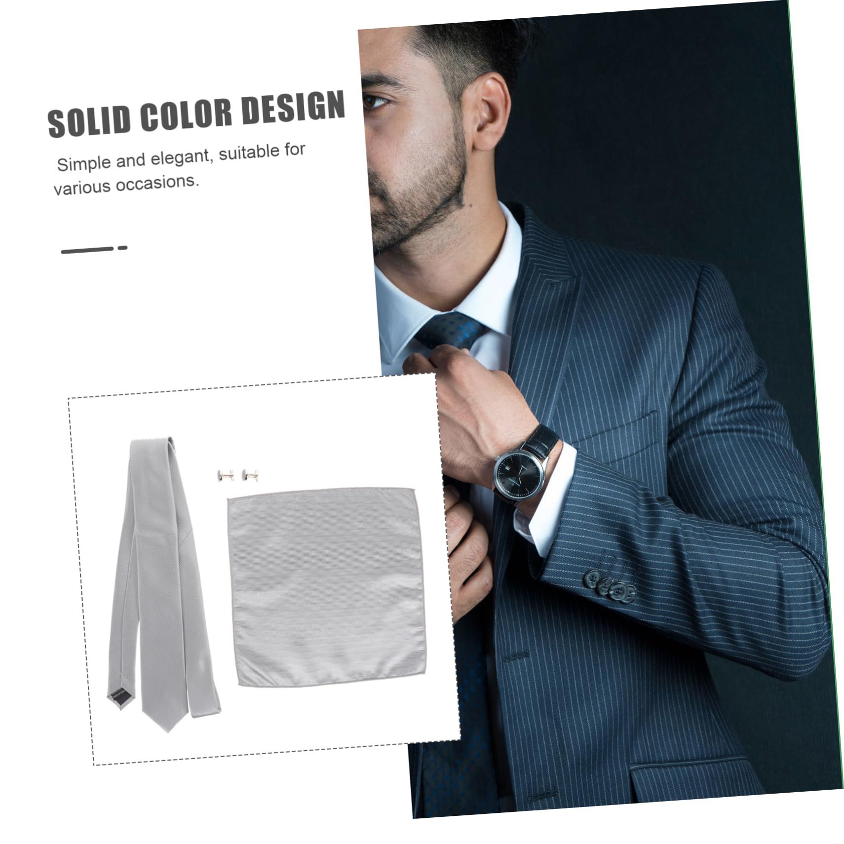 PACKOVE corbata decorativa abrazaderas clip de corbata Accesorios de disfraces s de hombre pañuelo accesorios hombre gemelos antiguos para marido Metal Grey