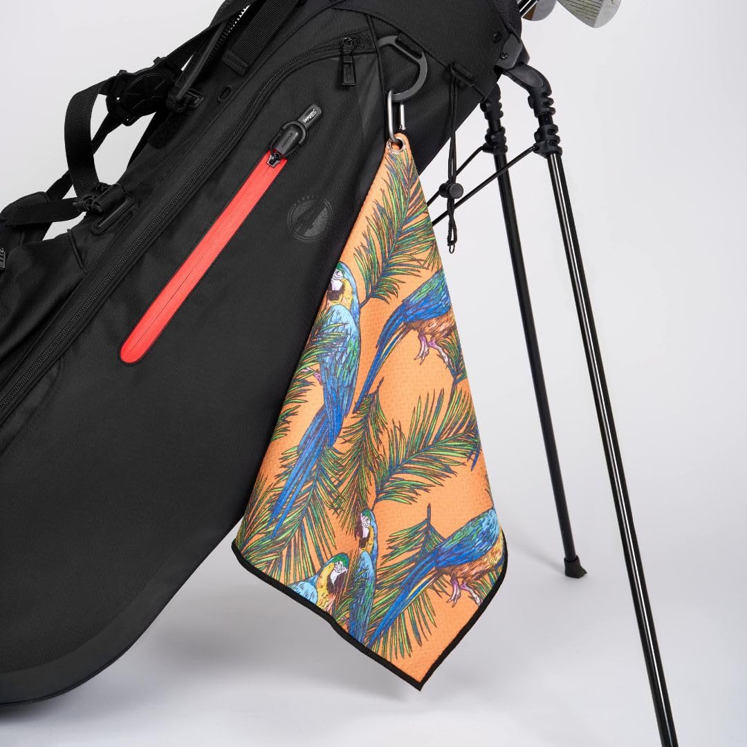 Skins Golf Towel - Unique Microfiber Golf Towel - Tropicana - 15” x 24” - The Perfect Golf Gift - Super Absorbant and Effortlessly Stylish