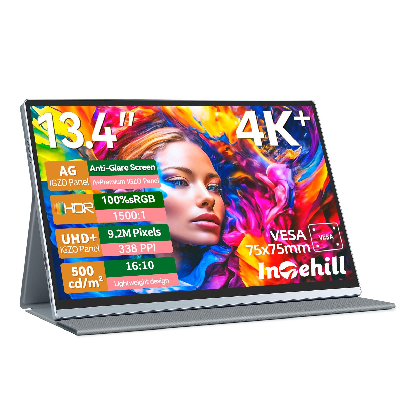 Amazon.com: Intehill Portable Monitor 4k,Anti-Glare 13.4