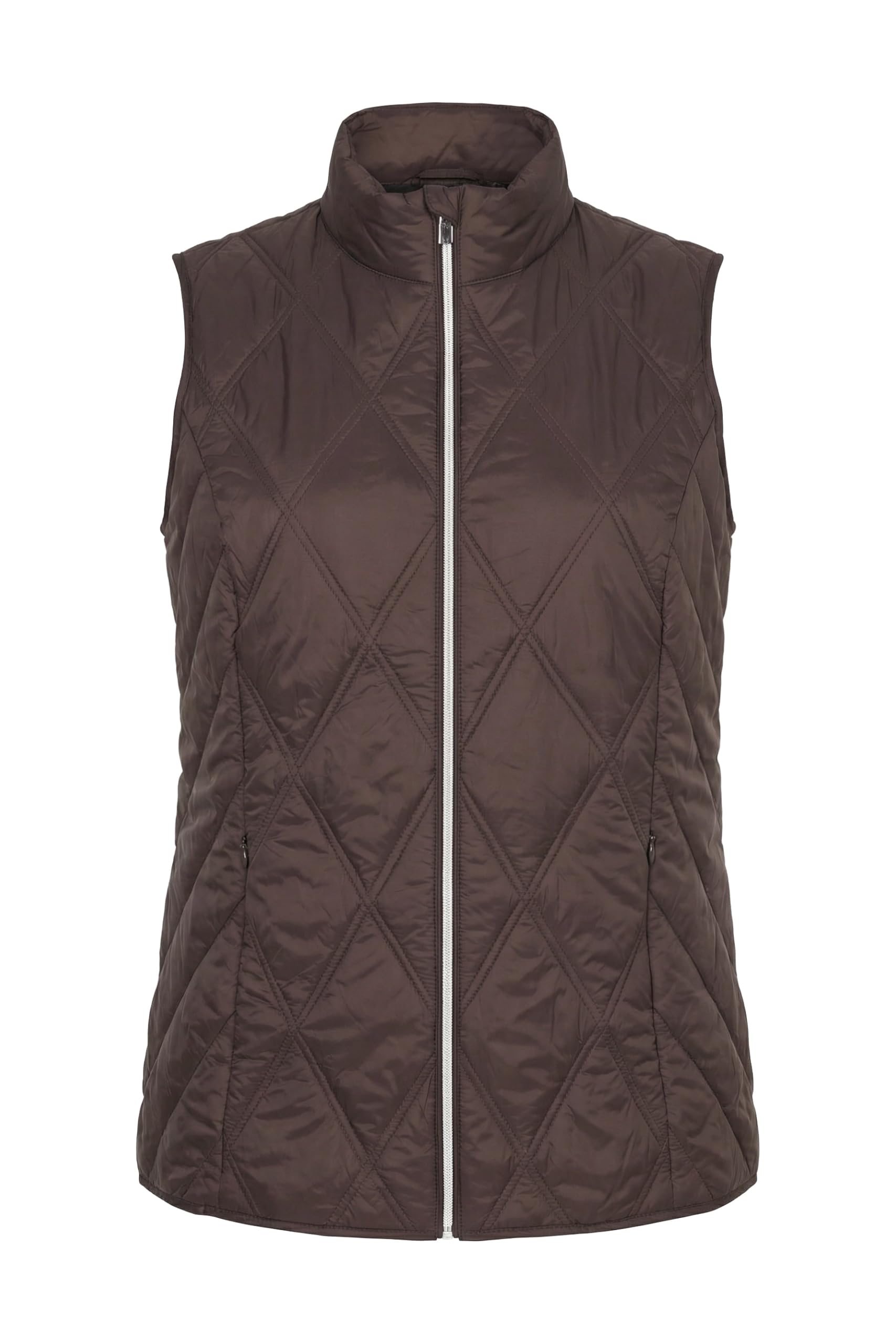 Ulla Popken Hyprar Steppweste, Wasserabweisend, Stehkragen, Ärmellos Gilet Donna