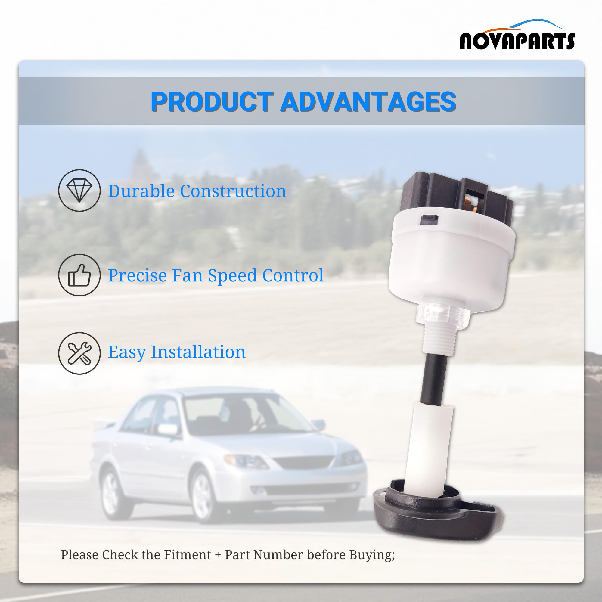 HVAC Blower Fan Switch for 2001-2003 Mazda Protege 2002-2003 Mazda Protege5 LB8361200A 901-940