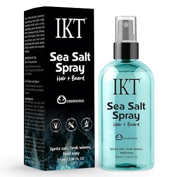IKT Natural Sea Salt Spray for Hair Men & Women, Adds Instant Volume, Texture, Thickness, Light Hold | Texturizing & Thickening | 100ml