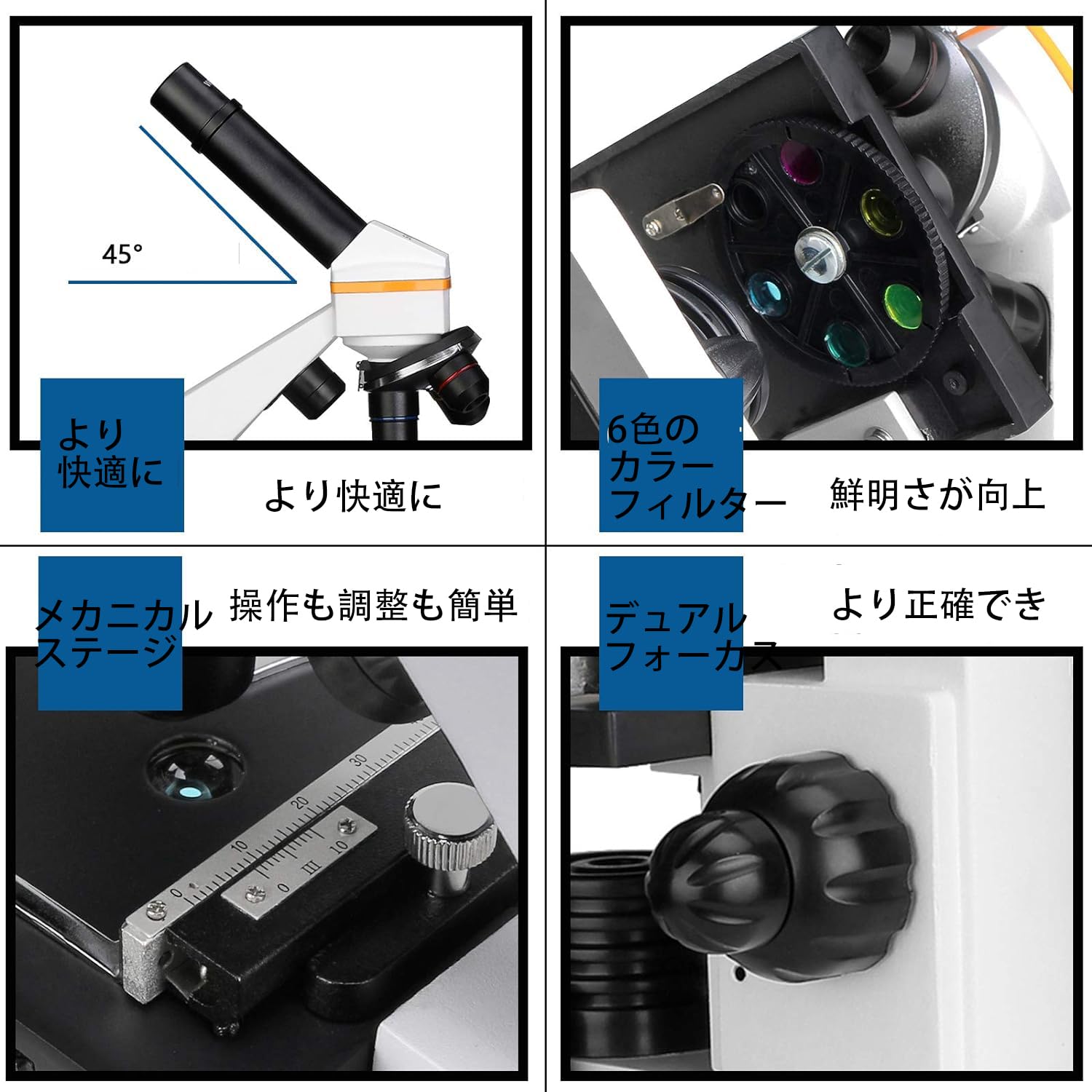 Amazon.co.jp: SVBONY SV601 顕微鏡 複合単眼 40X-1600X 高倍率 生物
