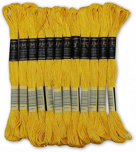 Miniatura 91 de Paquete de 12 hilos de bordado de alta calidad, madejas de 100% algodón egipcio de alta calidad, hilo de bordado de punto de cruz, algodón trenzado