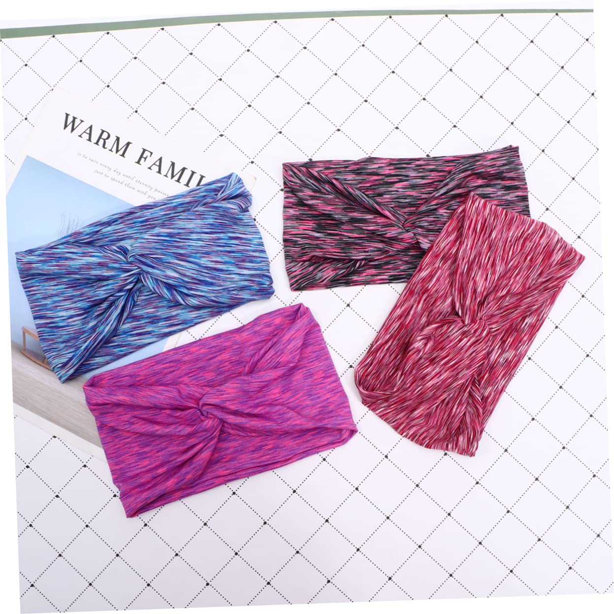 YARNOW 12pezzi Fasce Per Elastiche Assorbenti Per Yoga e Fitness Headband Traspirante e Accessorio Per Allenamenti All