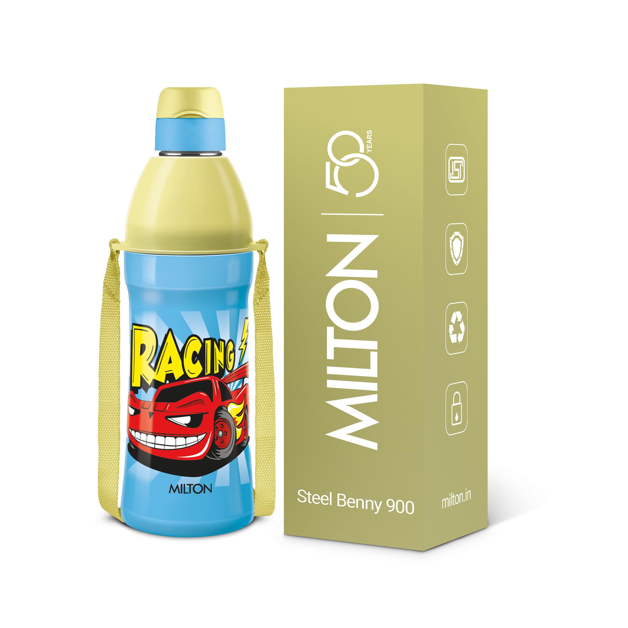 Milton Steel Benny 400 Water Bottle - Kids Leak Proof -15 Milton Steel Benny 400 Water Bottle - Kids Leak Proof -15