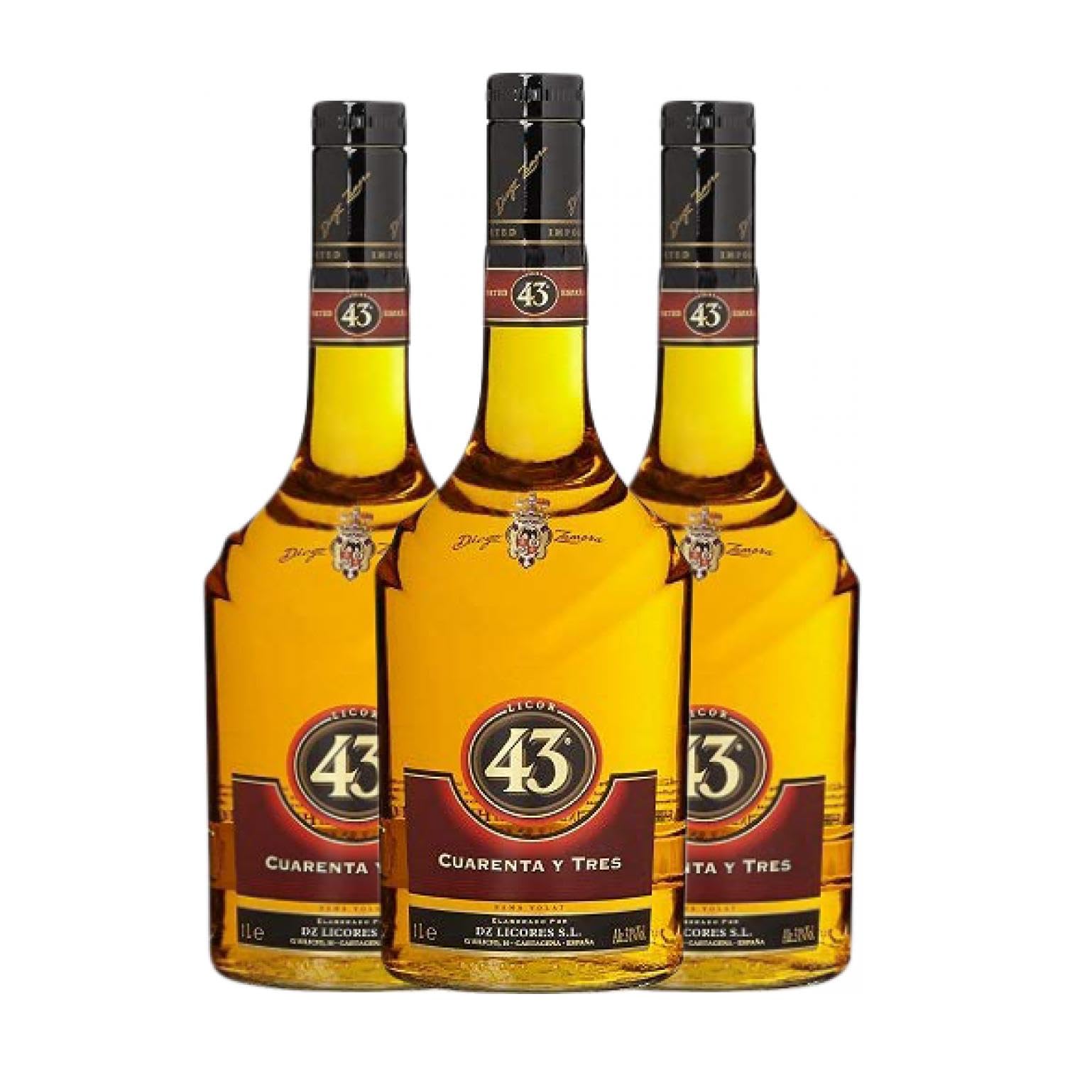Licores Licor 43 Cuarenta y Tres Botella Misil 1 L (Caja de 3 Botella Misil de 1 L)