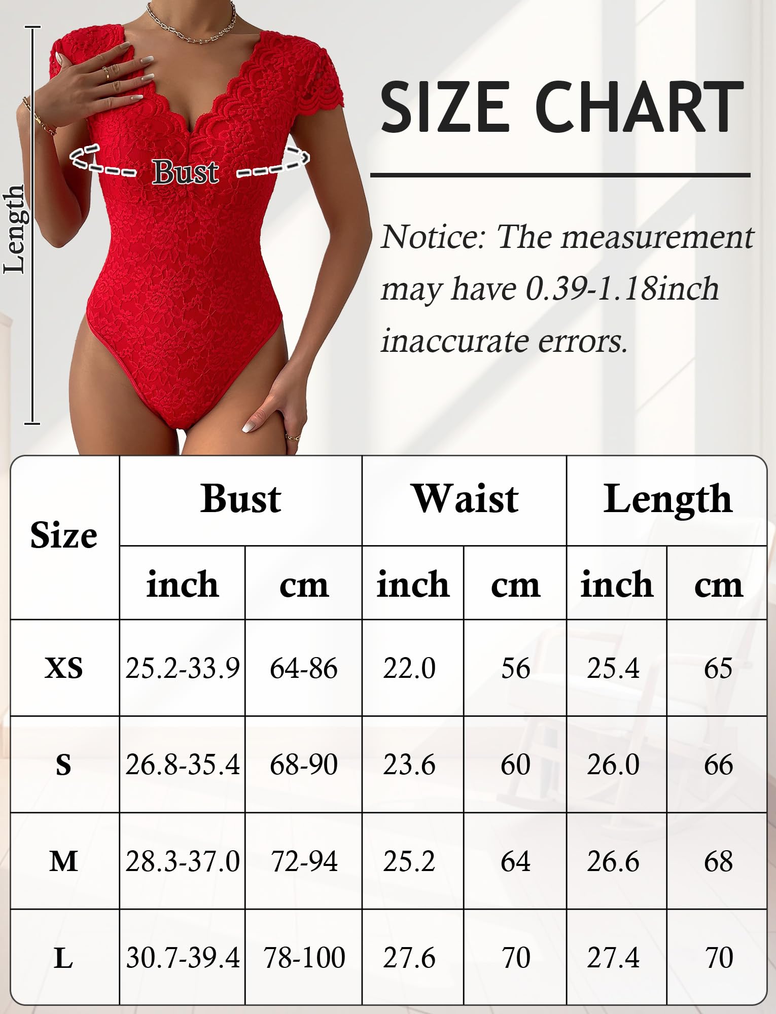Femme Body en Dentelle Haut Sexy Moulante Top Manche Courte Transparent Tenue Slim Fit Col en V Chic et Elegant XS-L