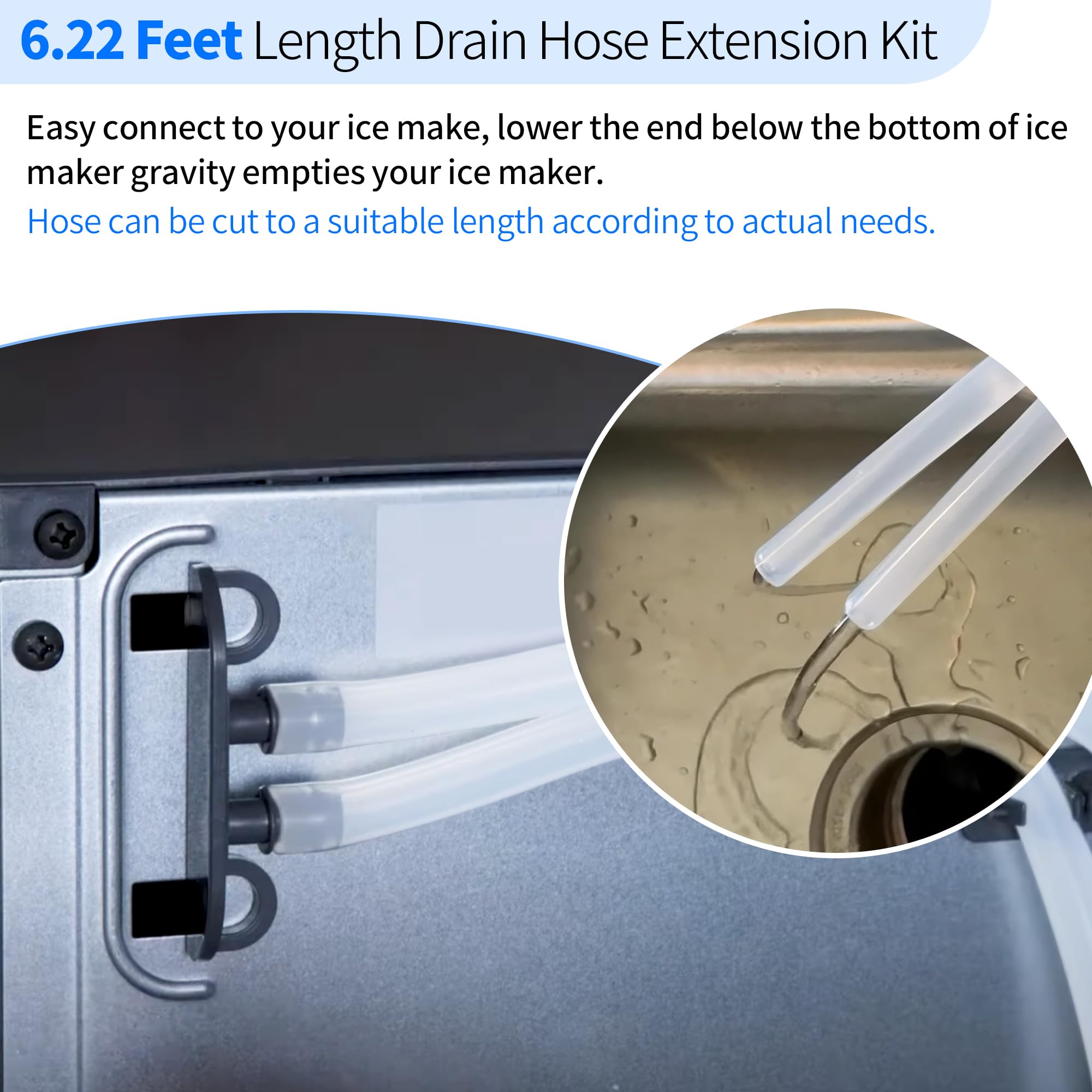 GE Opal Ice Maker Drain Hose - Replacement Part -2 GE Opal Ice Maker Drain Hose - Replacement Part -2