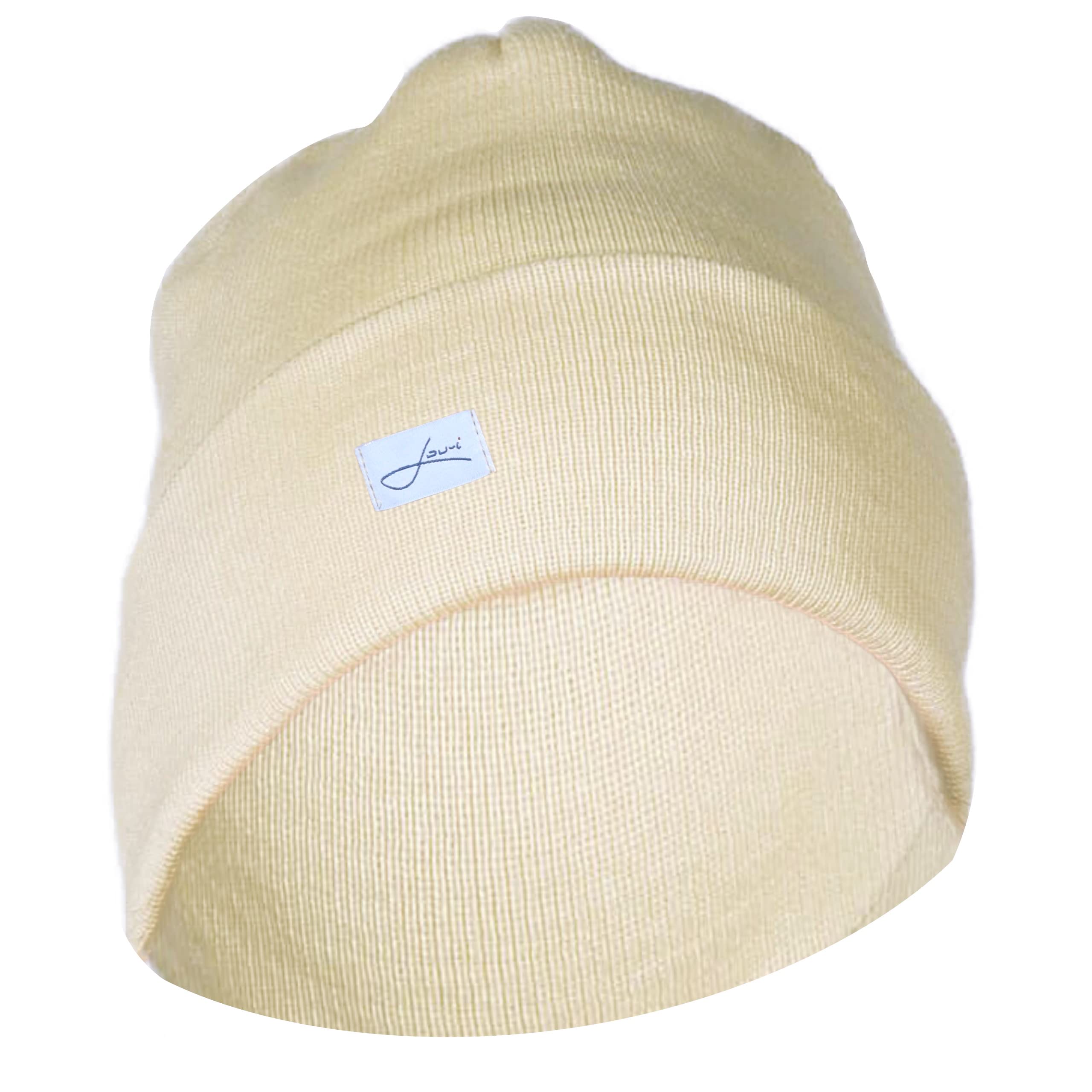Lou-i Bonnet en laine mérinos fabriqué en Allemagne pour homme et femme Taille unique, blanc naturel, taille unique