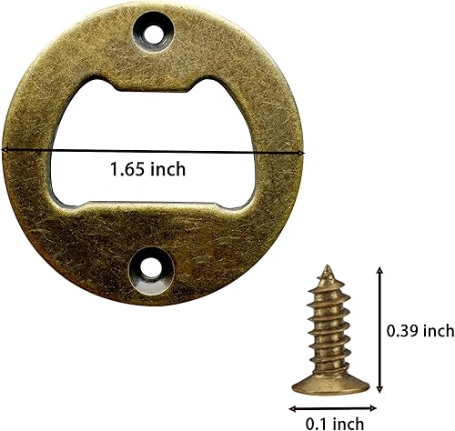 Miniatura 7 de Inserto para abridor de botellas, 50 juegos de insertos de abridor de botellas de acero inoxidable con tornillos destornillador para abridor de