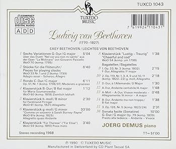 その他 Beethoven: Easy Piano Works Vol 1 [CD] Beethoven: Easy Piano Works Vol 1 : Beethoven, L.V.: Amazon