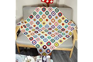 Cozy Handmade Granny Square Crochet Throw Blanket