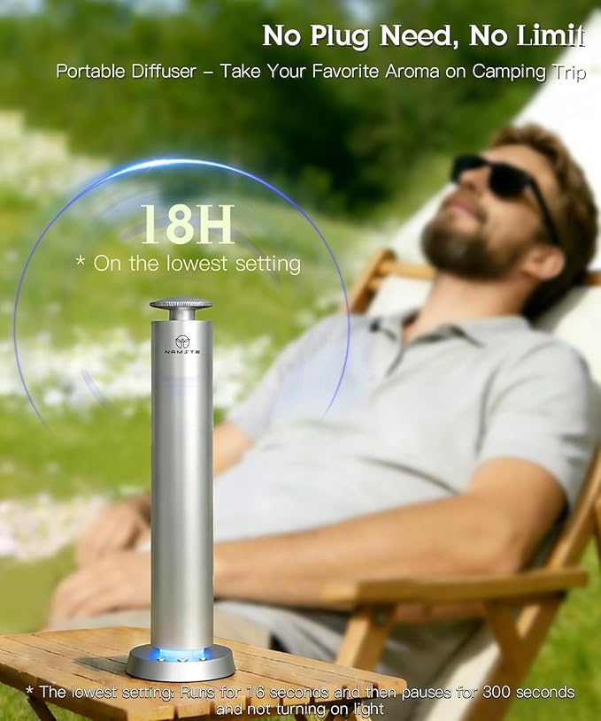 Difusor de Aromas Eléctrico Inalámbrico NAMSTE 132-Y Plateado miniatura 3