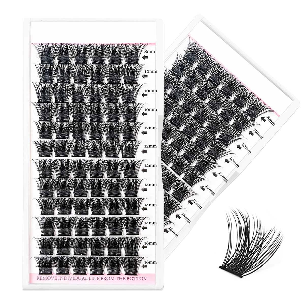 DIY Clusters Little Devil Cosplay Eyelash Extensions Mixed 8-16MM Russian Faux Mink False Eyelashes Segemented Wispy Makeup Lashes