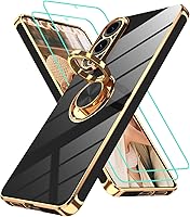 Vista 21 de Gritup Funda para Samsung Galaxy A14 5G: Funda para Samsung A14 2 piezas, protector de pantalla, soporte de anillo de rotación de 360°, soporte