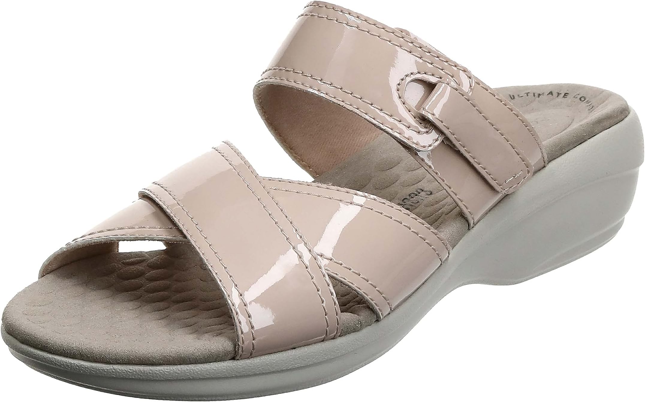 Clarks Women's Alexis Art - Blush Synthetic Patent, 9 Wide