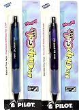 (2) PILOT Dr. Grip Refillable & Retractable Gel Ink Rolling Ball Pen, Fine Point, Purple Barrel, Black Ink (36261) & Blue Barrel, Black Ink, Single Pen (36260) – view 2
