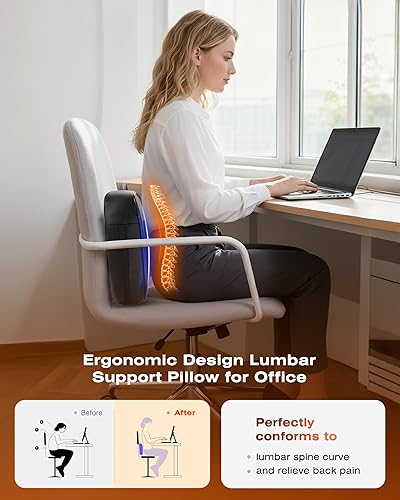 Miniatura 5 de Masajeador de espalda para aliviar el dolor de tejido profundo con calor Shiatsu masaje de espalda para silla, almohadilla masajeadora de cuello